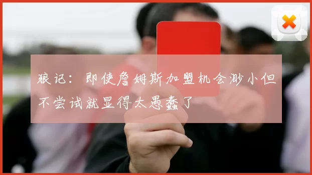 狼记：即使詹姆斯加盟机会渺小但不尝试就显得太愚蠢了